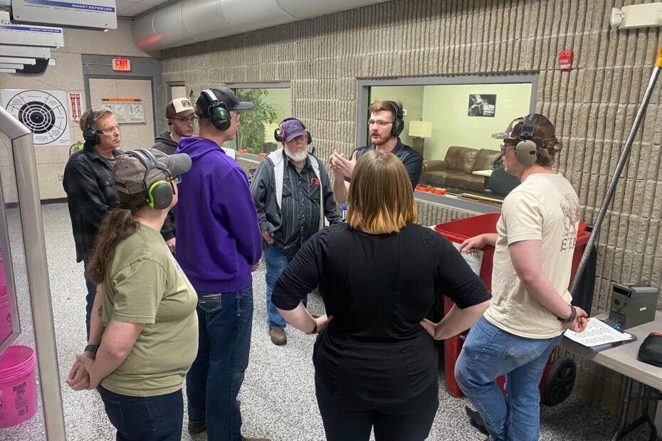 An instructor teaching the South Dakota Enhanced Concealed Carry Renewal class.