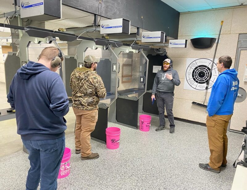 an instructor teaching the shooting portion of the South Dakota Enhanced Concealed Carry Class